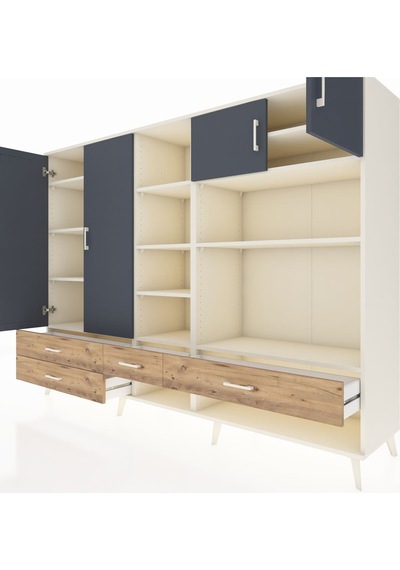 Hyperion Dolap 12 Raflı 4 Çekmeceli 4 Kapaklı 220x44x163 Aytaşı-a Aytaşı-antrasit/çam Hyperion Dolap 12 Raflı 4 Çekmeceli 4 Kapaklı 220x44x163 Aytaşı-a Aytaşı-antrasit/çam