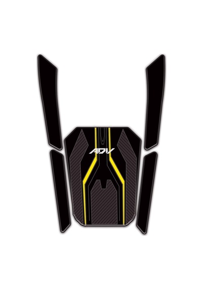 Redline Grafik Honda Adv 350 2023-2025 Uyumlu Sarı Siyah Tank Pad