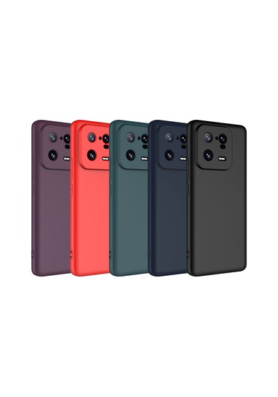 Xiaomi Mi 13 Pro Kılıf Yumuşak Silikon Kamera Korumalı Lansman Pazarplus Koyu Mor