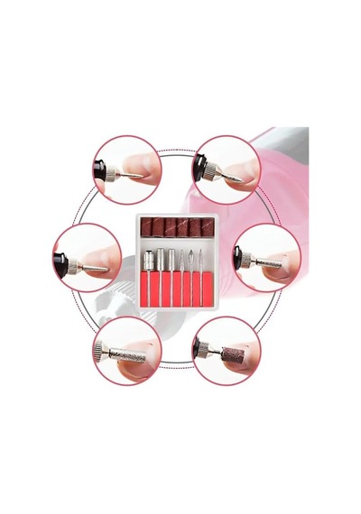 Sunup Sn-27091 Hız Ayarlı Tırnak Freze Törpü Manikür Pedikür Seti 6 Başlıklı Elektrikli Ac220v