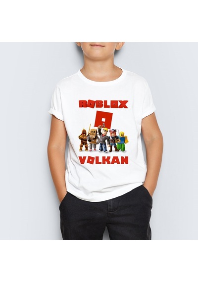 Isme Özel Roblox Baskılı Unisex Çocuk Tişört T-Shirt Mr-02