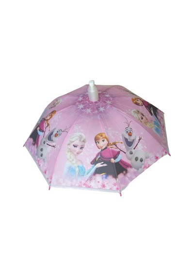Frozen Karlar Ülkesi Pembe Bardaklı Düdüklü Şemsiye Pembe