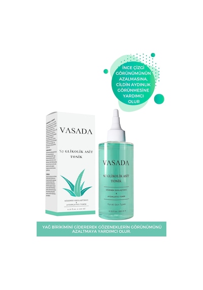 Vasada Gözenek Sıkılaştırıcı ve Aydınlatıcı Glikolik Asit Tonik 200 ML