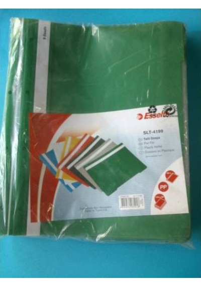 Plastik Telli Dosya Yeşil 1 Pk (.paket 50 Li )esselte