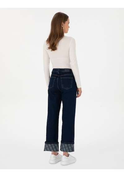 Pierre Cardin Kadın Koyu İndigo Pantolon Jean 50314121-vr089 Koyu İndigo