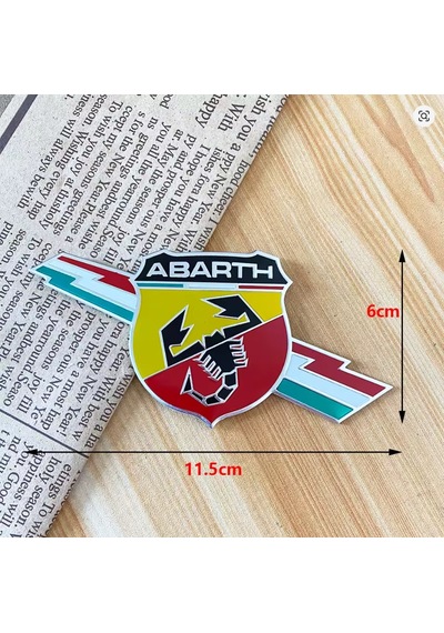 Fiat Abarth Logo 3d Alüminyum Etiket Abarth Amblem Rozet Çıkartma 4 Parça Set İthal
