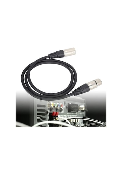 10 Metre Xlr Mikrofon Kablosu Siyah Erkek Dişi Ses Kablosu