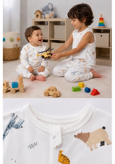 Babyhola Çıkarılabilir Kollu Fermuarlı Uyku Tulumu 1-8 Yaş Pazen 4 Mevsim 2701 Mavi