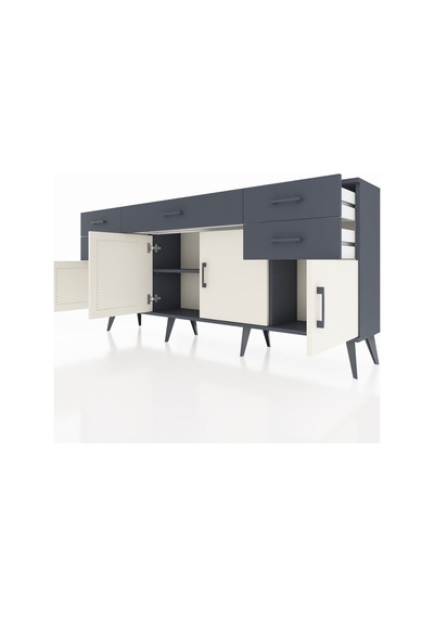 Arges Konsol Tek Raflı 5 Çekmeceli 4 Kapaklı 176x30x83 Antrasit-aytaşı/antrasit Aytaşı/antrasit Arges Konsol Tek Raflı 5 Çekmeceli 4 Kapaklı 176x30x83 Antrasit-aytaşı/antrasit Aytaşı/antrasit