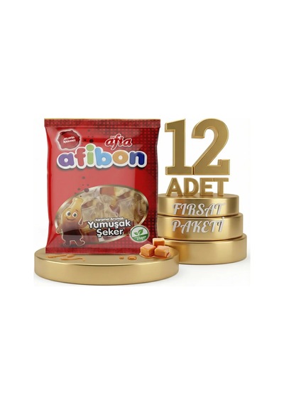 Afia Afibon Karamel Aromalı Yumuşak Şeker 12x80 Gr