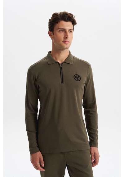 AR-MA Arma Erkek Slim Fit Fermuarlı Polo Yaka Sweatshirt İnce Modal Pamuk Elastan Karışımlı Örme İnterlok Kumaş K30554989102 Haki AR-MA Arma Erkek Slim Fit Fermuarlı Polo Yaka Sweatshirt İnce Modal Pamuk Elastan Karışımlı Örme İnterlok Kumaş K30554989102 Haki