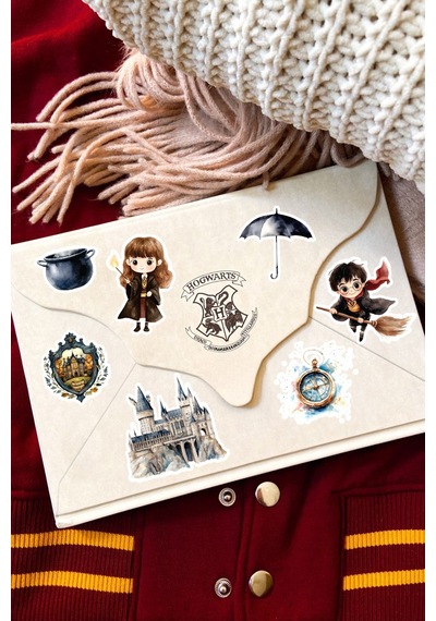 Harry Potter Temalı Mini Sticker Seti 111 Parça - Sevimli Koleksiyon Stickerları, Eğlenceli Set Çok Renkli