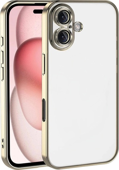 Apple Uyumlu iPhone 17 Kamera Korumalı Lensli Silikon Altın