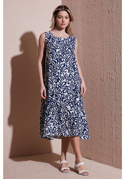 Fashion Friends Bayan Elbise 25y0458k1 Mavi Mavi