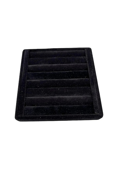 Yerli Üretim Süet Kumaş Siyah Renk 15 Cm / 15 Cm Yüzük Sergileme Standı Çok Renkli