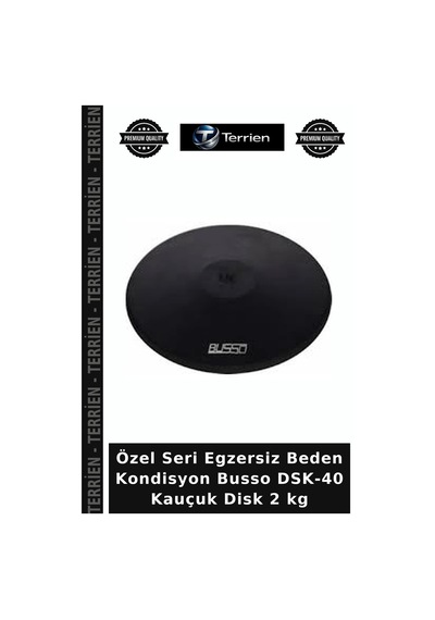 Özel Seri Egzersiz Beden Kondisyon Busso Dsk-40 Kauçuk Disk 2 Kg