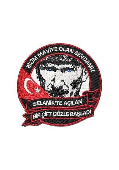 Airforcemarket Nakışlı Arma Siyah Amerikan Fermuarlı Cırt Askeri Görev Yamaları, Bayrak Atat Atatürk Peç