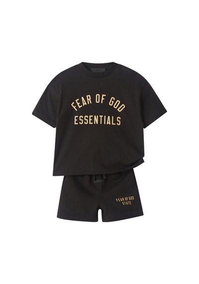 No Fear Çocuklar Için Pamuklu Kısa Kollu Unisex Tişört Siyah