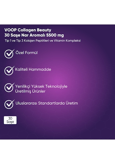 Voop Collagen Beauty 5500 Mg Nar Aromalı 30 Saşe x 40 ML