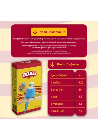 Goal Muhabbet Kuşu Yemi/gs 250 G - 3 Adet 250 G