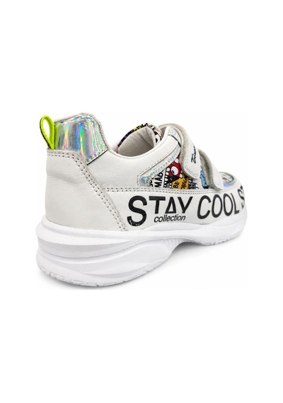 Papucumun Dünyası Kız Çocuk Hakiki Deri Çok Renkli Şık Sneaker