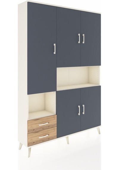 Arges Dolap 10 Raflı 2 Çekmeceli 5 Kapaklı 132x30x195 Aytaşı-antrasit/çam Antrasıt/atlas Çam Arges Dolap 10 Raflı 2 Çekmeceli 5 Kapaklı 132x30x195 Aytaşı-antrasit/çam Antrasıt/atlas Çam