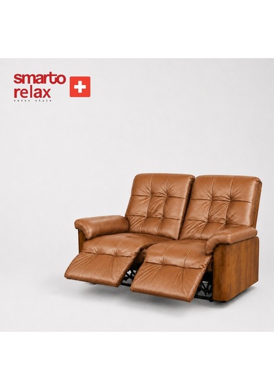 Smarto Relax Berlin İkili Yatar Ayak Uzatmalı Ergonomik Deri Tv Koltuğu Baba Koltuğu Kahverengi