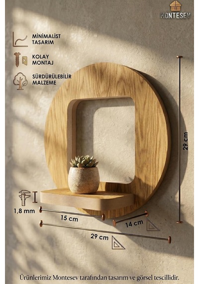 Ahşap Dekoratif Duvar Rafı 3 Lü Set Mts-212 Diğer Ahşap Dekoratif Duvar Rafı 3 Lü Set Mts-212 Diğer