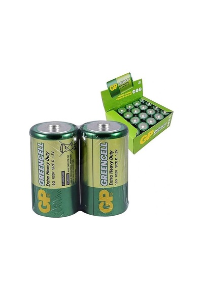 Gp Greencell R20 1.5v Büyük D Boy Çinko-karbon Pil 20'li Paket 13g