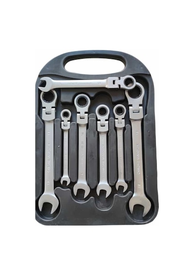 Mafsallı Cırcır Anahtar Takımı 7 Pc