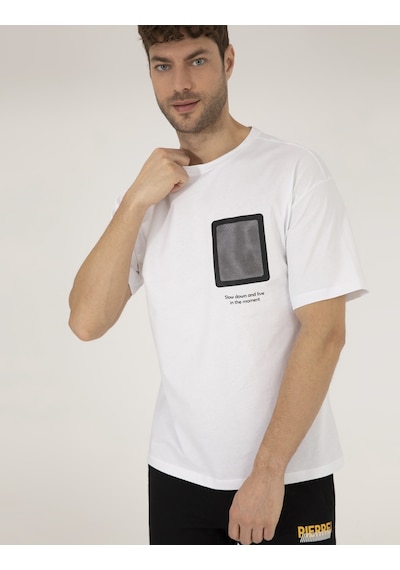 Pierre Cardin Erkek Beyaz Tişört 50262628-Vr013 Beyaz