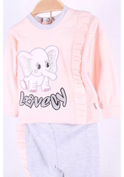 Babydonat Kız Bebek 2'li Kız Takım Pembe