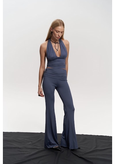 Mai Collection Mai Studios Co. Jody İndigo Crop Pantolon Takım İndigo