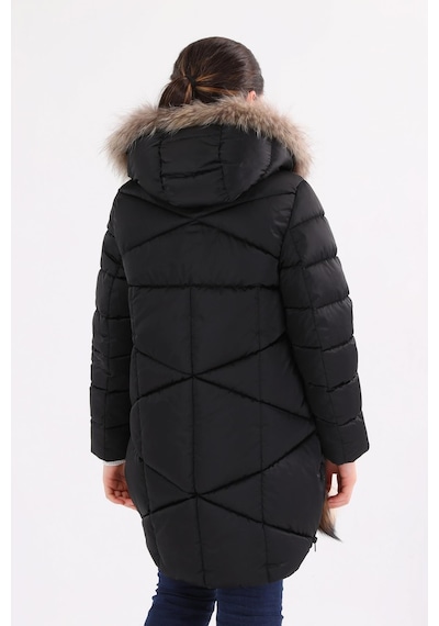 Benitto Kids Kız Çocuk Mont 51273-Siyah
