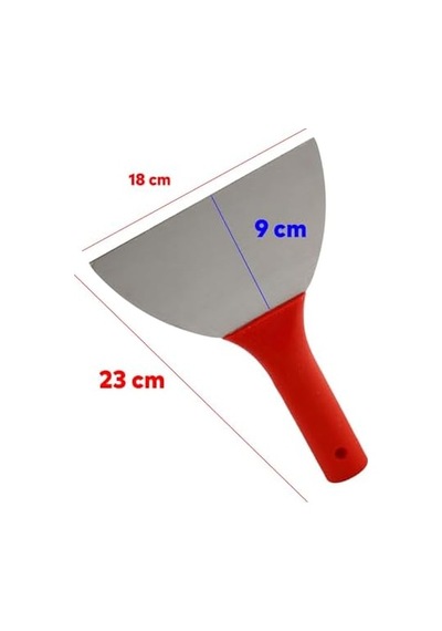 Plastik Saplı Metal Spatula Sıva Duvar Macun Kazıma Ispatulası 18 Cm Takılabilir Sap