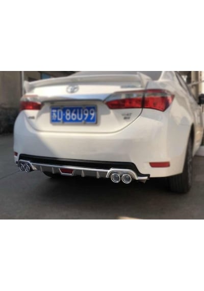 Toyota Corolla Uyumlu Difüzör Arka Tampon Eki Gri 4çıkış 2016+