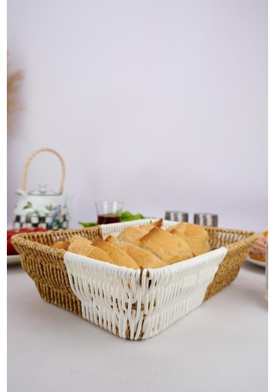 Digithome Rattan Ekmek Sepeti Dikdörtgen Ekmeklik 28 Cm Kahverengi G/16 C1-1-289 Kahverengi