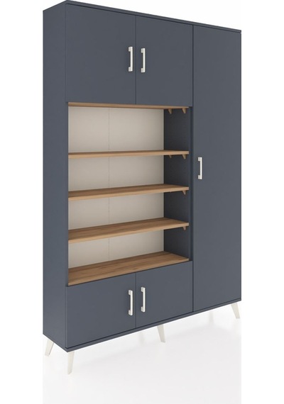 Arges Dolap 11 Raflı 5 Kapaklı 132x30x195 Antrasit-antrasit/çam Antrasit Arges Dolap 11 Raflı 5 Kapaklı 132x30x195 Antrasit-antrasit/çam Antrasit