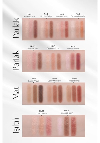 Mıssha Yumuşak Dokulu, Dökülme Yapmayan 3 Renkli Göz Farı Triple Shadow No.6 Marsala Red Genel