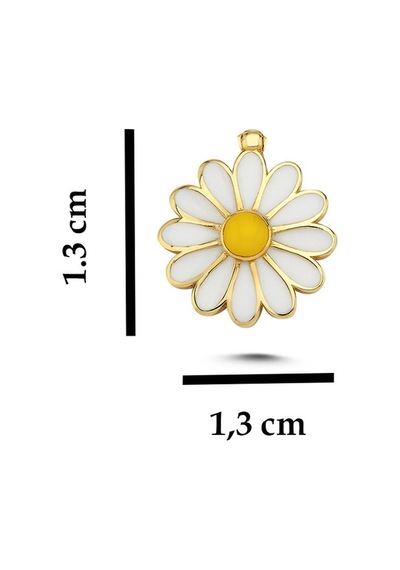 Mineli Papatya Altın Kolye Ucu Ah41