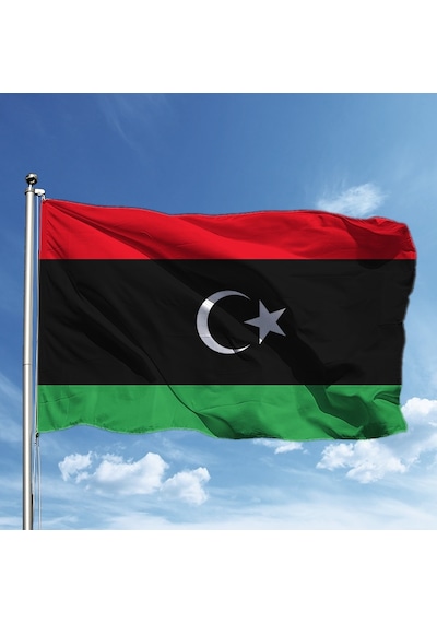 Libya Bayrağı 50 75 Tek Ebat