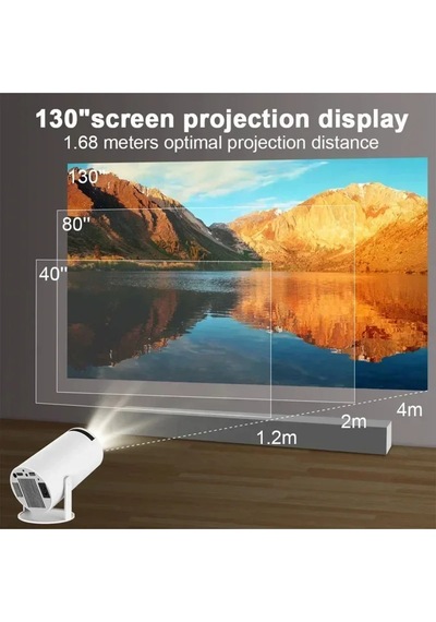 2024 New Projector Hy300 Pro 4k Android 11 Dual Wifi6 260ansı Allwinner H713 Bt5.0 1080p 1280 720...