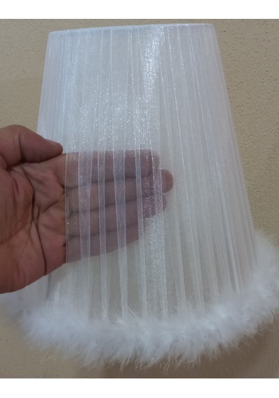 N-24 Beyaz Organze Yatak Odası Çocuk Ve Bebek Odası Avize Beyaz
