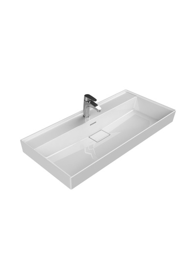 Cerastyle Sharp Etajerli Lavabo 100 48 Cm Gri