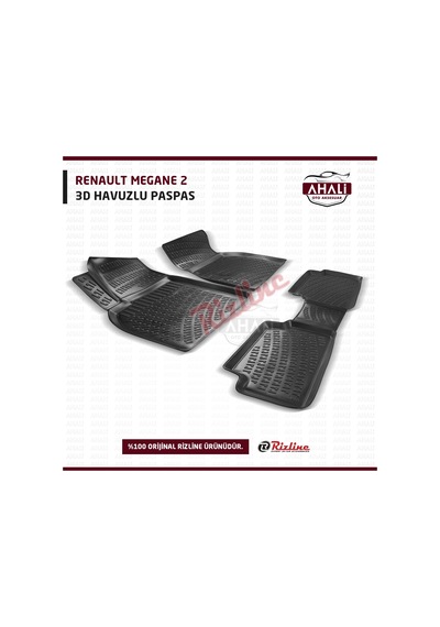 Rizline Renault Megane 2 2003-2008 Arası 3D Havuzlu Paspas