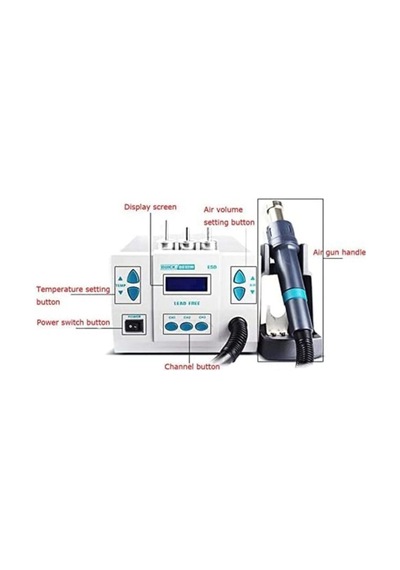 861dw Dijital Smd Lehimleme İstasyonu Akıllı Sıcak Hava 1000 W Dijital Rework Station