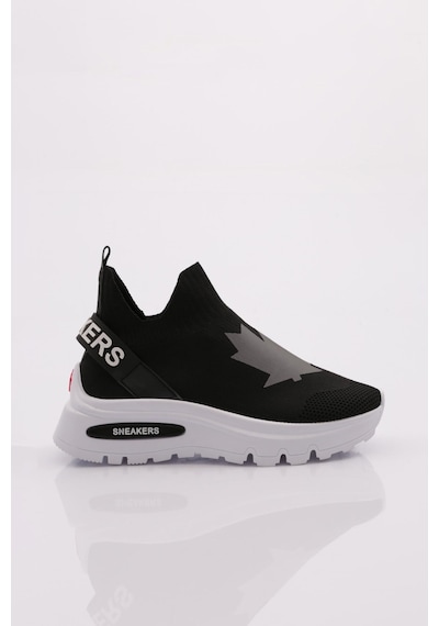 Dgn 070 Kadin Yazili Sneaker 070-2252-R1534 Siyah