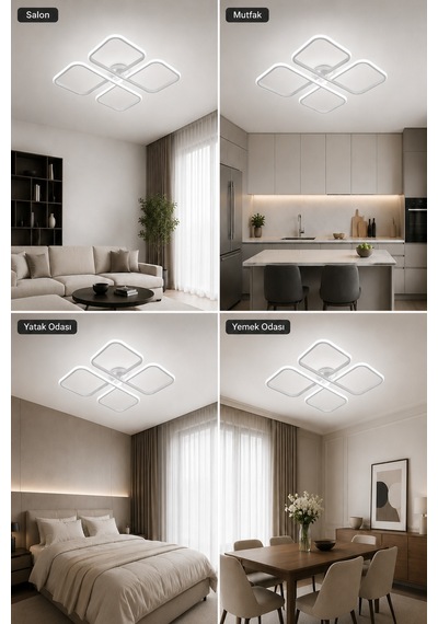 Nuvo Led Plafonyer Avize Beyaz Işık