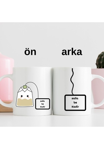 Espirili Sallama Çay Kupa Bardak Beyaz - Amber
