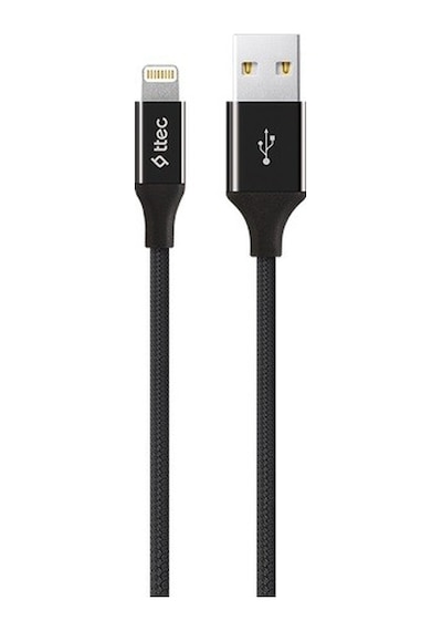 Ttec Alumicable Lightning İle Uyumlu Kablo Siyah 1.2m - 2dk16s 1 Adet